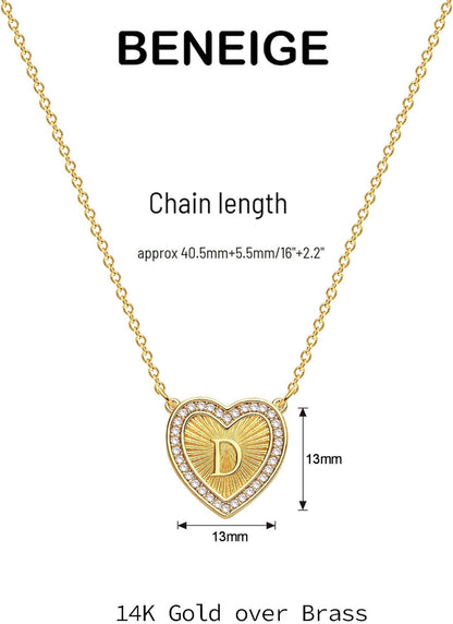 Gold Necklace for Women 14K Gold Plated Emerald Necklace Pendant with CZ Simple Adjustable Chain Choker Necklaces Jewelry for Women