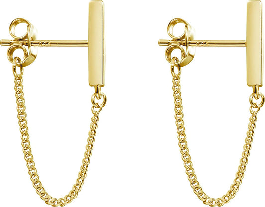 Chain Earrings for Women Dangle Earrings for Women Gold Plated Earrings for Women Sterling Silver Gold Stud Earrings for Women