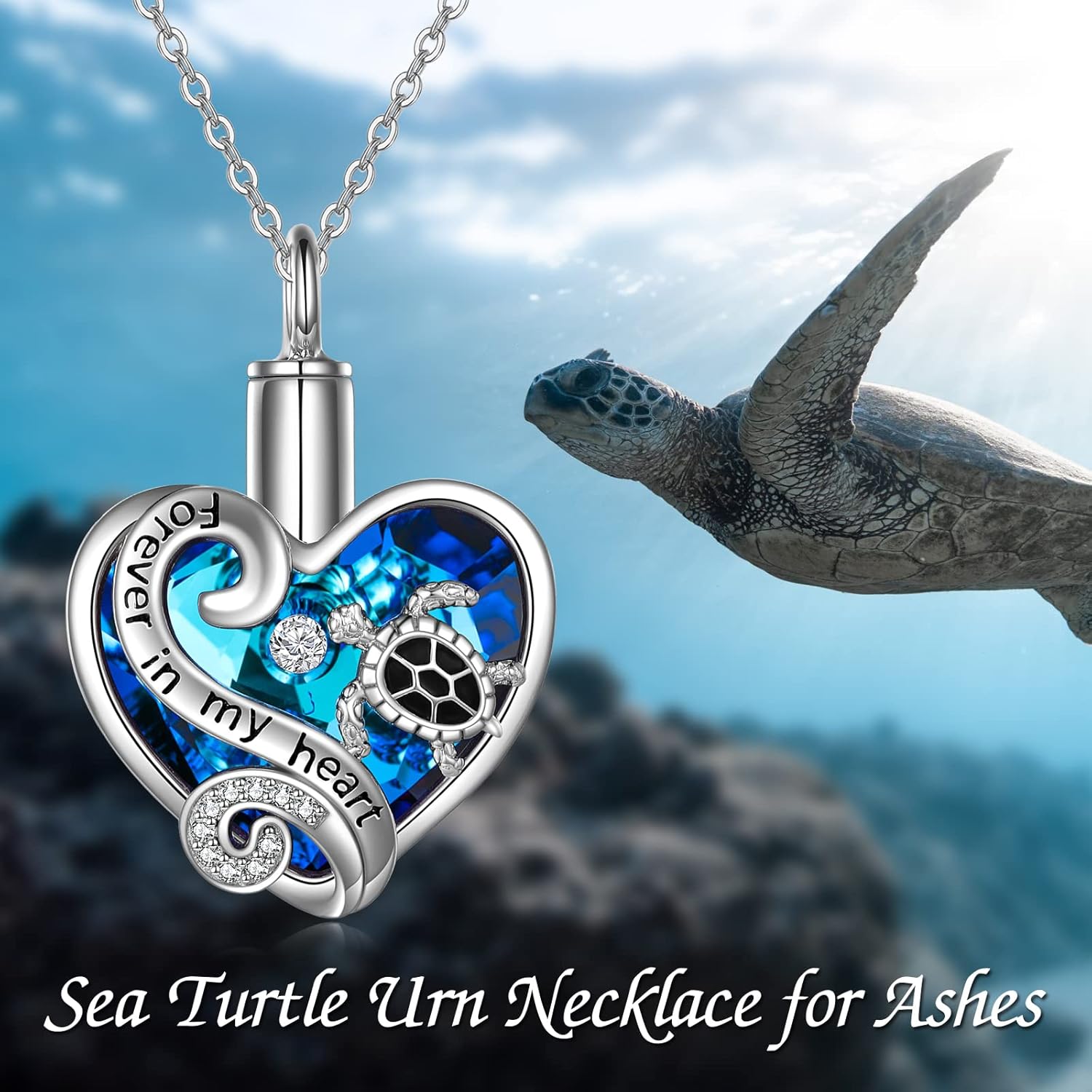 Urn Necklaces for Ashes Sterling Silver Cremation Jewelry for Ashes Urns for Human Ashes Pendant Necklace with Funnel Filler Kit
