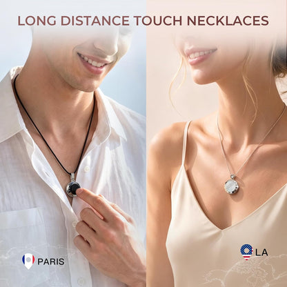 TOTWOO Silver Smart Touch Soulmate Pendant Necklace