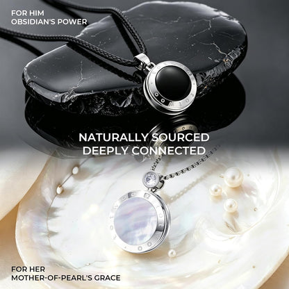 TOTWOO Silver Smart Touch Soulmate Pendant Necklace
