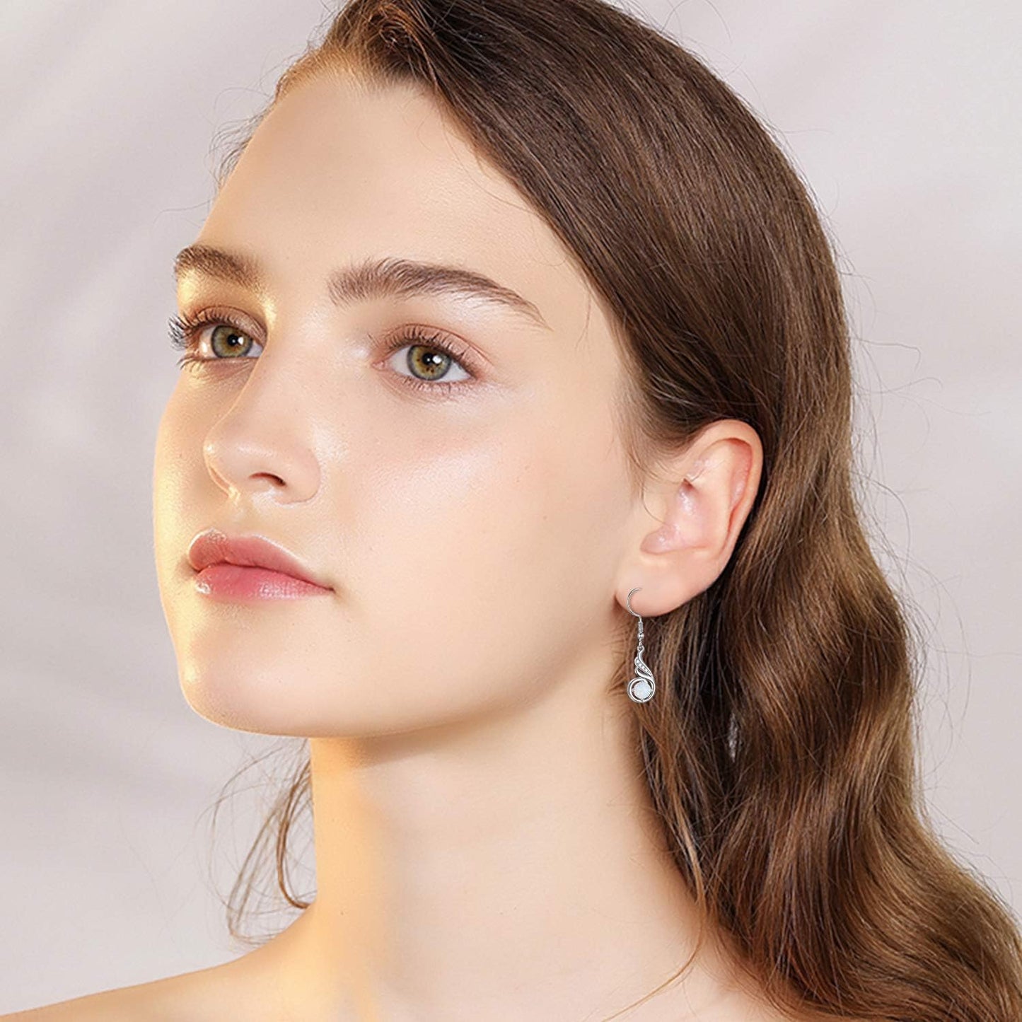 Phoenix Drop Earrings 925 Sterling Silver Dangle Dangly Dangling Earring Birthstone Jewelry Birthday Gift for Women Ladies