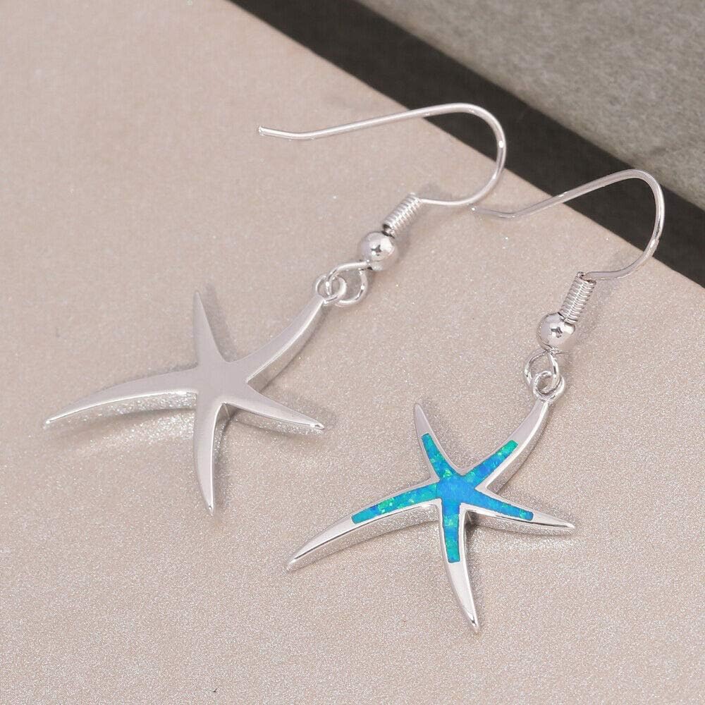 Dangle Drop Earrings for Women Girls 18K Gold Plated Opal Earrings Sea Jewelry Ocean Earrings