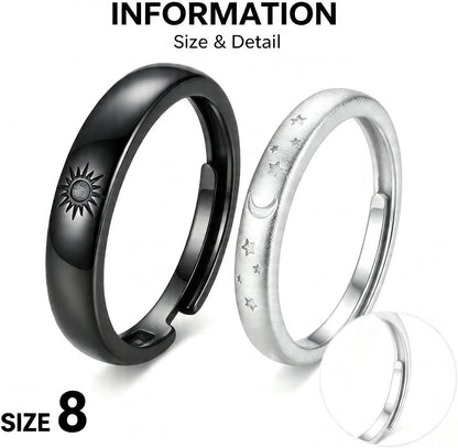 18K Gold-Plated Adjustable Sun & Moon Promise Ring