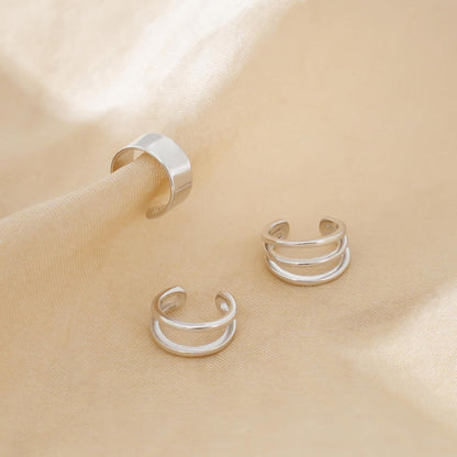 Cuff Earrings 925 Sterling Silver Ear Cuff Earrings Non-Piercing Fake Helix Cartilage Cuff Earrings Various Styles Conch Ear Cuffs Fine Jewelry for Women Man