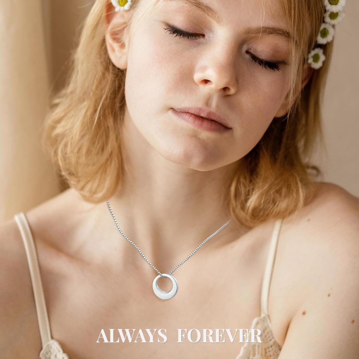 Sterling Silver Circle of Life Eternity Memorial Urn Necklace Always with Me Cremation Jewelry Pendant Necklaces for Ashes