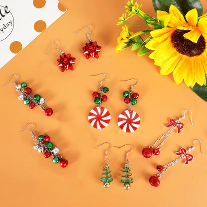 Christmas Earrings for Women Stocking Stuffers Christmas Tree Snowflake Bow Bell Dangle Earrings Xmas Holiday Jewelry Gifts Outfits Accessories