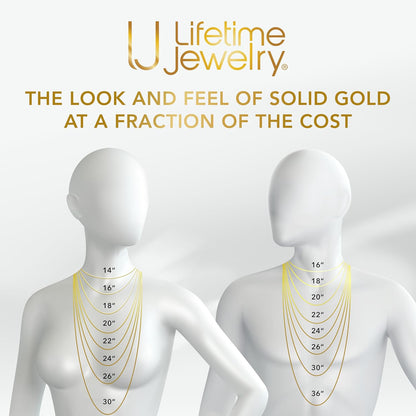 Cuban Link Chain Necklace 24K Gold Plated for Men and Women (6Mm & 9.5Mm)