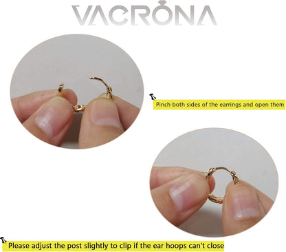 Cubic Zirconia Huggie Earrings 14K Gold Plated Tiny Earrings Small Huggie Hoop Earrings Simple Lightweight Hoops Gift for Women
