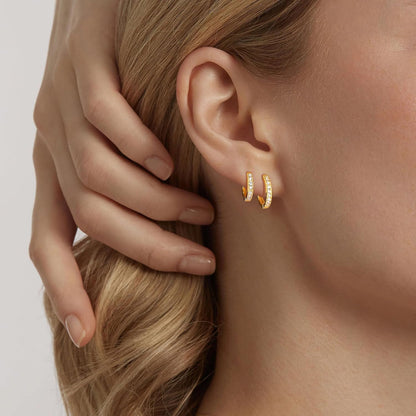 3 Pairs Small Hoop Earrings Tiny Cartilage Earrings for Women Cubic Zirconia Earrings Huggie Hoop Ear Piercing Earrings for Men 8Mm 10Mm 12Mm