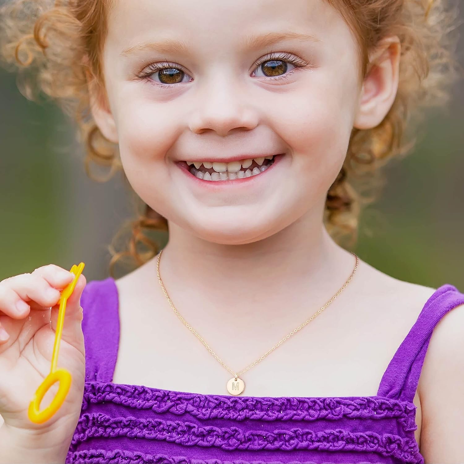 Disc Initial Necklaces for Girls Jewelry - Birthday Gifts for Girls