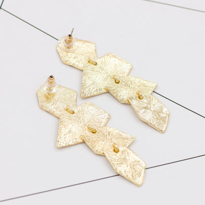 Women Irregular Geometric Dangle Earrings Gloden