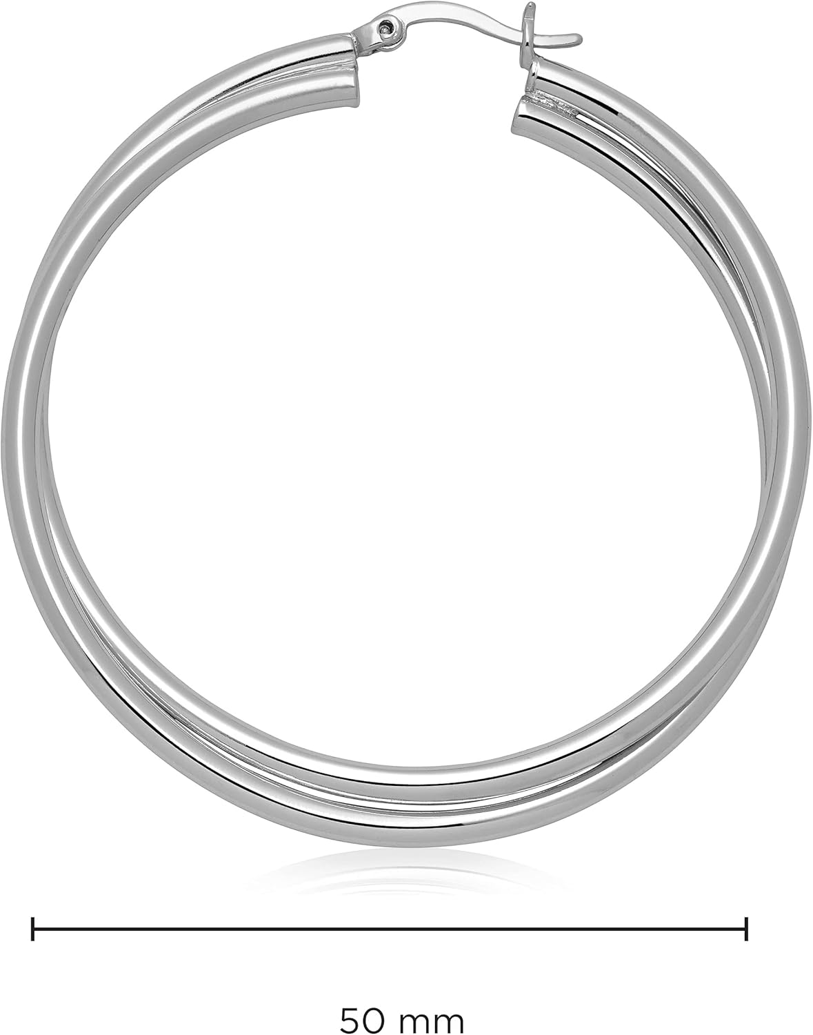 Crossover Twisted Hoop Earrings for Women – Hypoallergenic Silver or Gold Statement Hoops – Lightweight & Easy to Wear