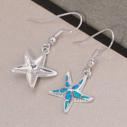 Dangle Drop Earrings for Women Girls 18K Gold Plated Opal Earrings Sea Jewelry Ocean Earrings