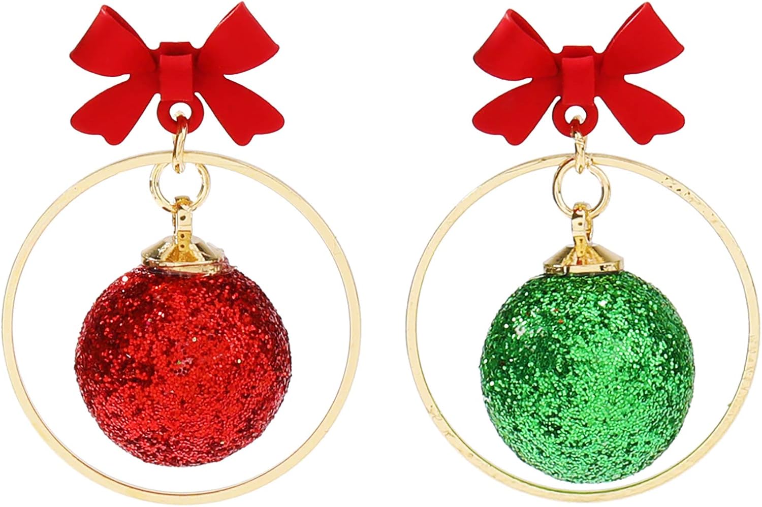 Christmas Earrings for Women - Christmas Ball, Christmas Tree, Green Leaf, Knit Earrings Holiday Jewelry