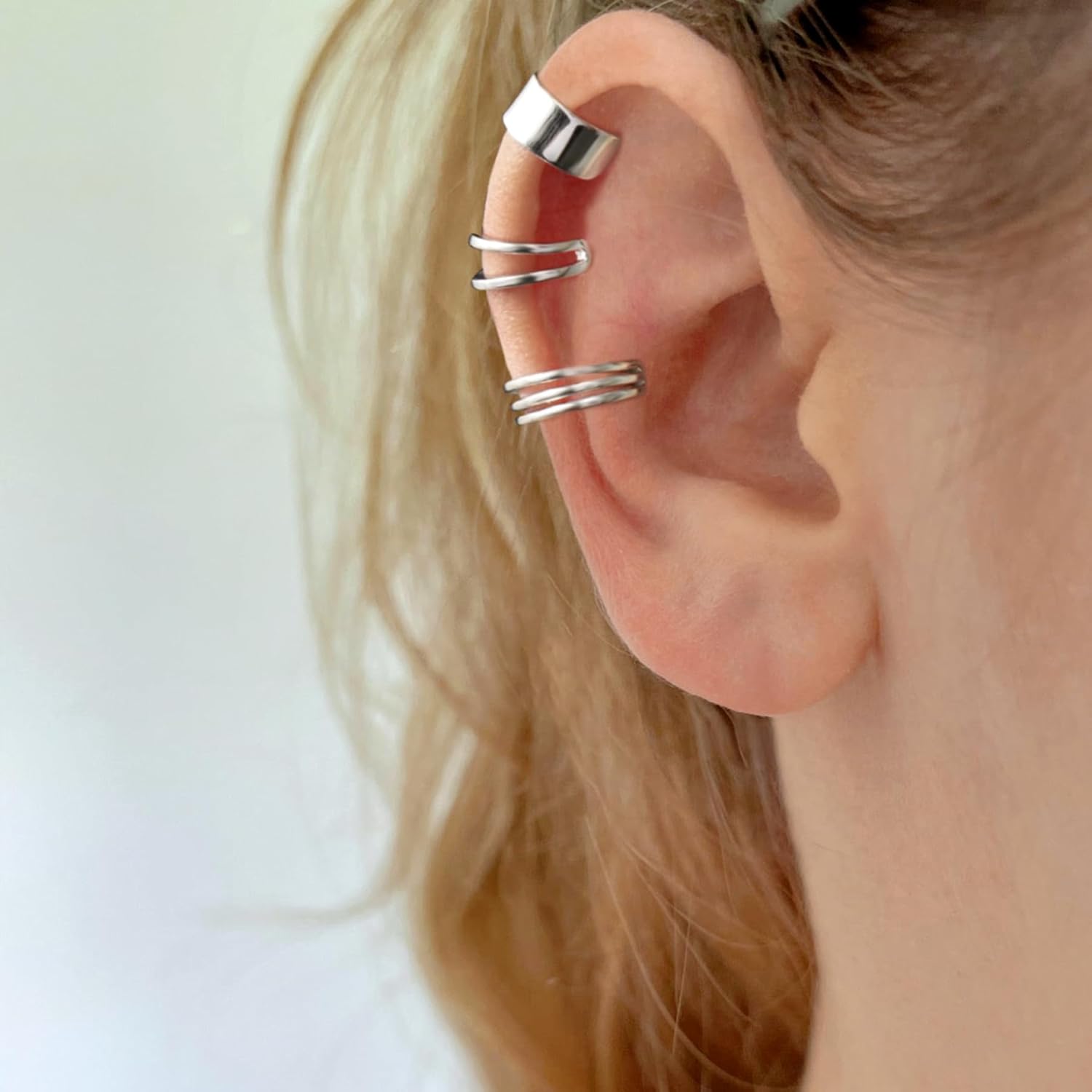 Cuff Earrings 925 Sterling Silver Ear Cuff Earrings Non-Piercing Fake Helix Cartilage Cuff Earrings Various Styles Conch Ear Cuffs Fine Jewelry for Women Man