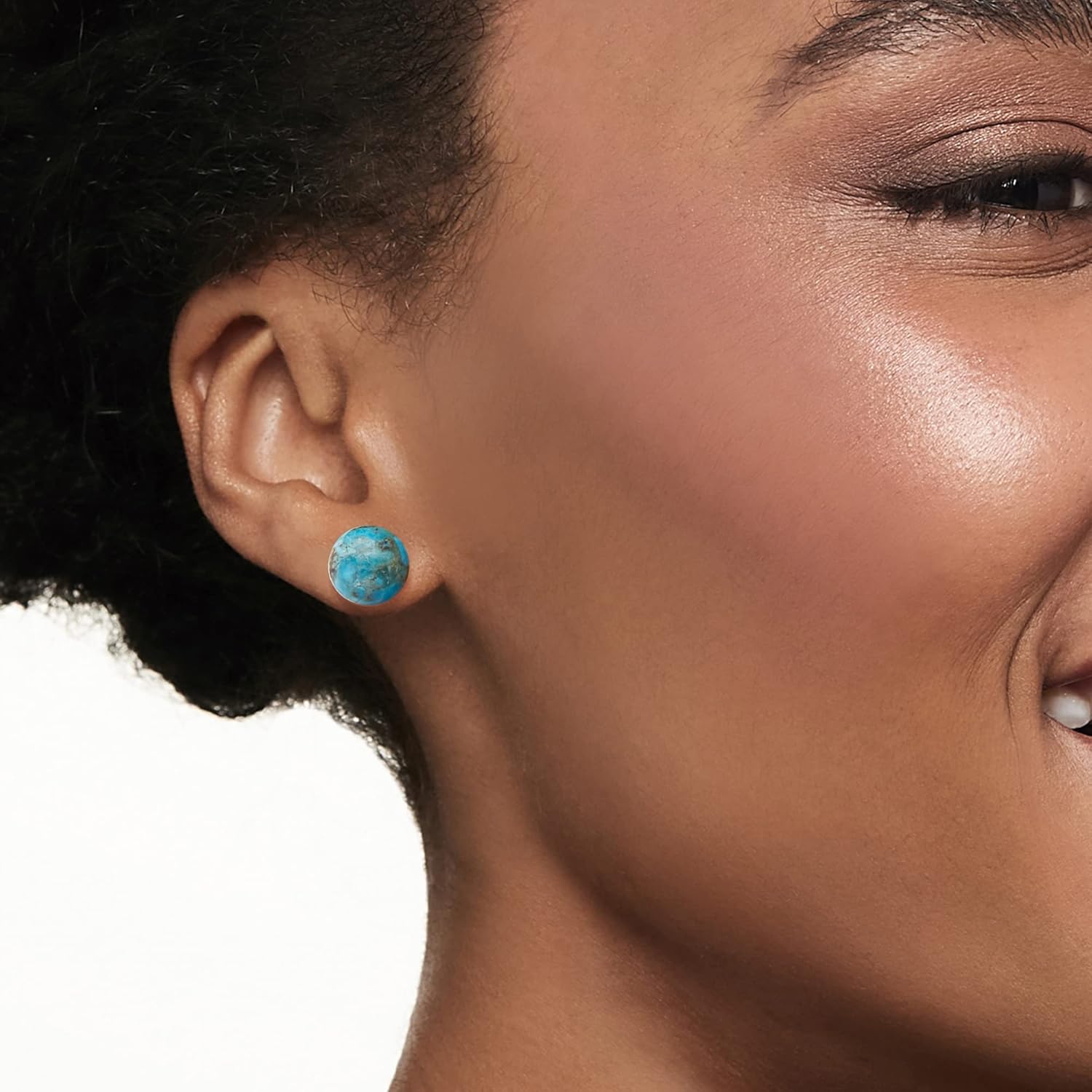Gemstone Stud Earrings in 14Kt Yellow Gold