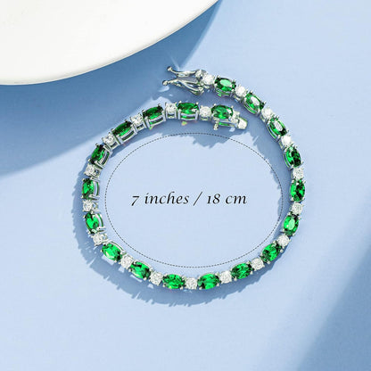 Birthstone Bracelets Sterling Silver Tennis Bracelets Charm Fine Jewelry Birthday Gifts for Women 7"