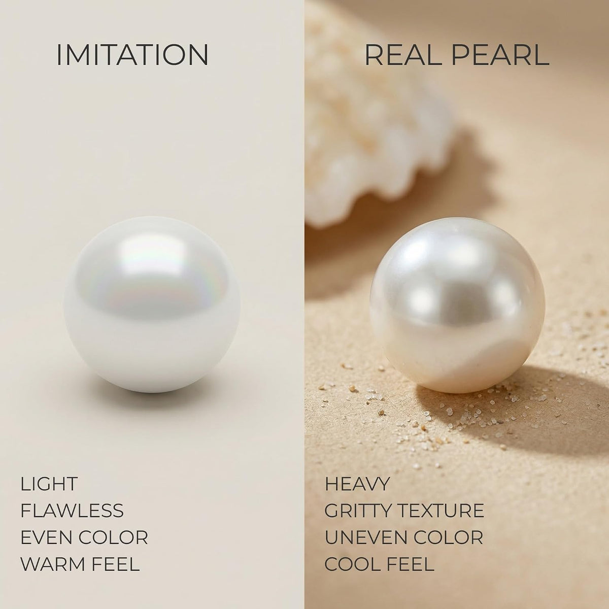 Real Pearl Necklace for Women with AAA+ Quality round White Freshwater Genuine Cultured Pearls