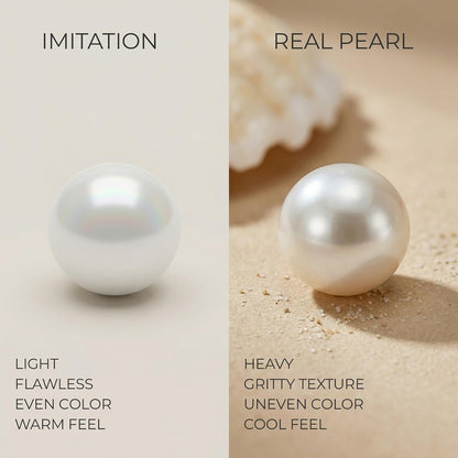 Real Pearl Necklace for Women with AAA+ Quality round White Freshwater Genuine Cultured Pearls