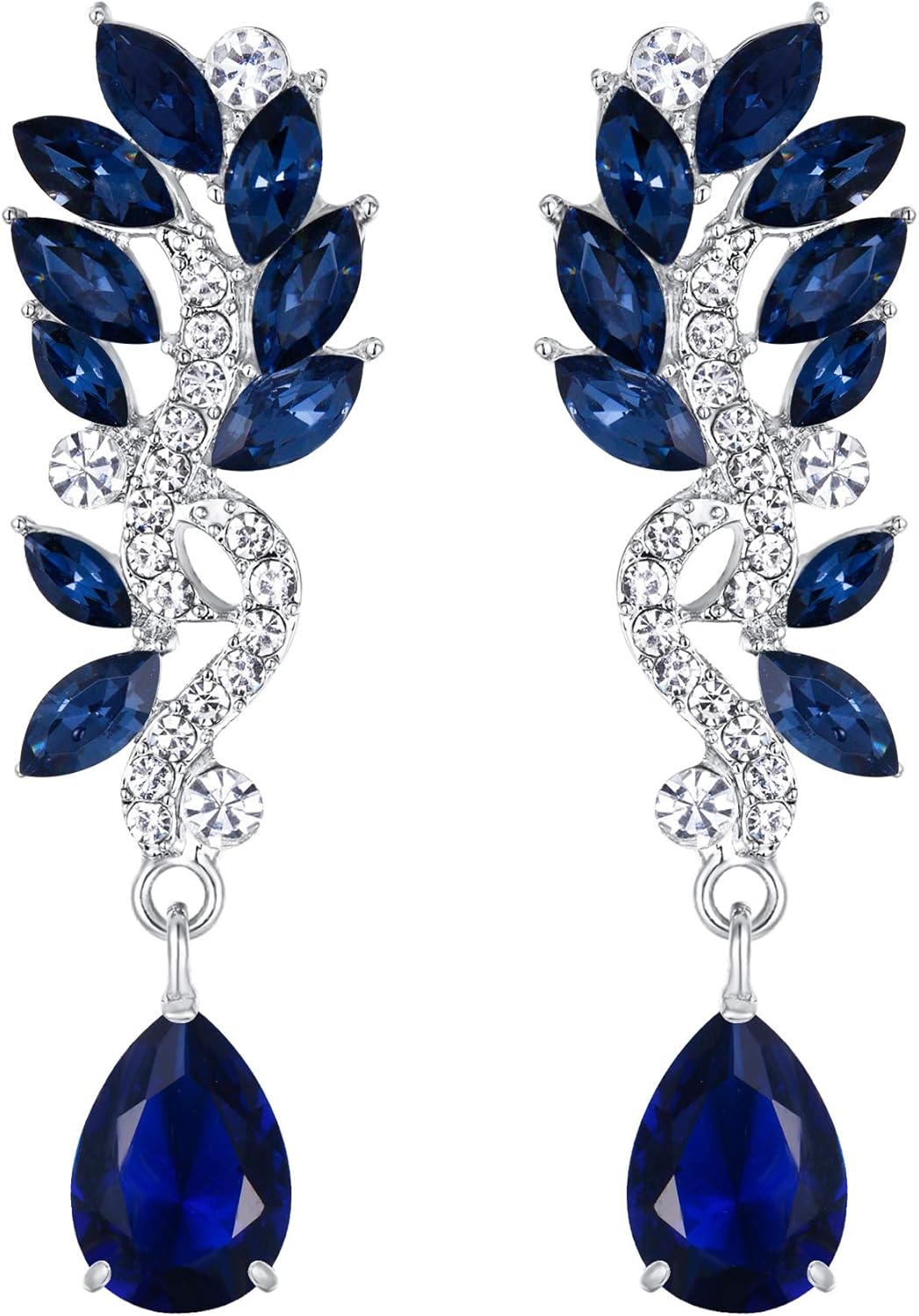 Women'S Austrian Crystal Bridal Chandelier Teardrop Dangle Earrings