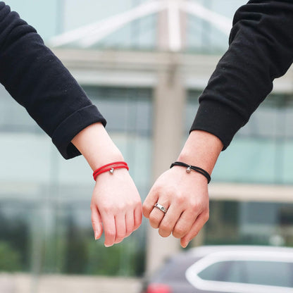 2Pcs Couples Bracelets for Women Men, Matching Bracelets for Couples, Matching Heart Bracelets for Boyfriend Girlfriend Best Friend