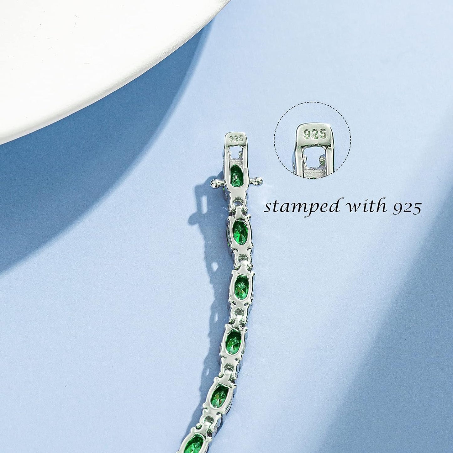 Birthstone Bracelets Sterling Silver Tennis Bracelets Charm Fine Jewelry Birthday Gifts for Women 7"