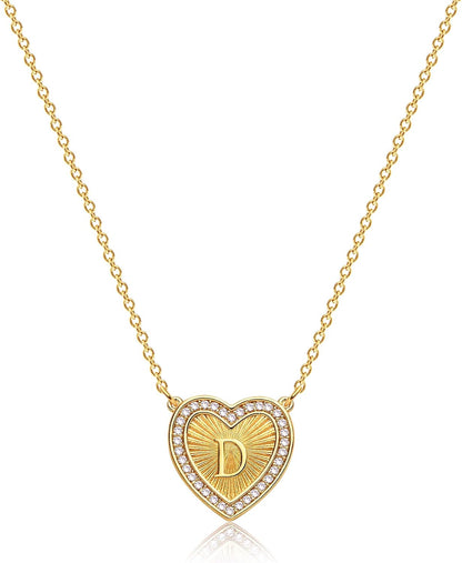 Gold Necklace for Women 14K Gold Plated Emerald Necklace Pendant with CZ Simple Adjustable Chain Choker Necklaces Jewelry for Women