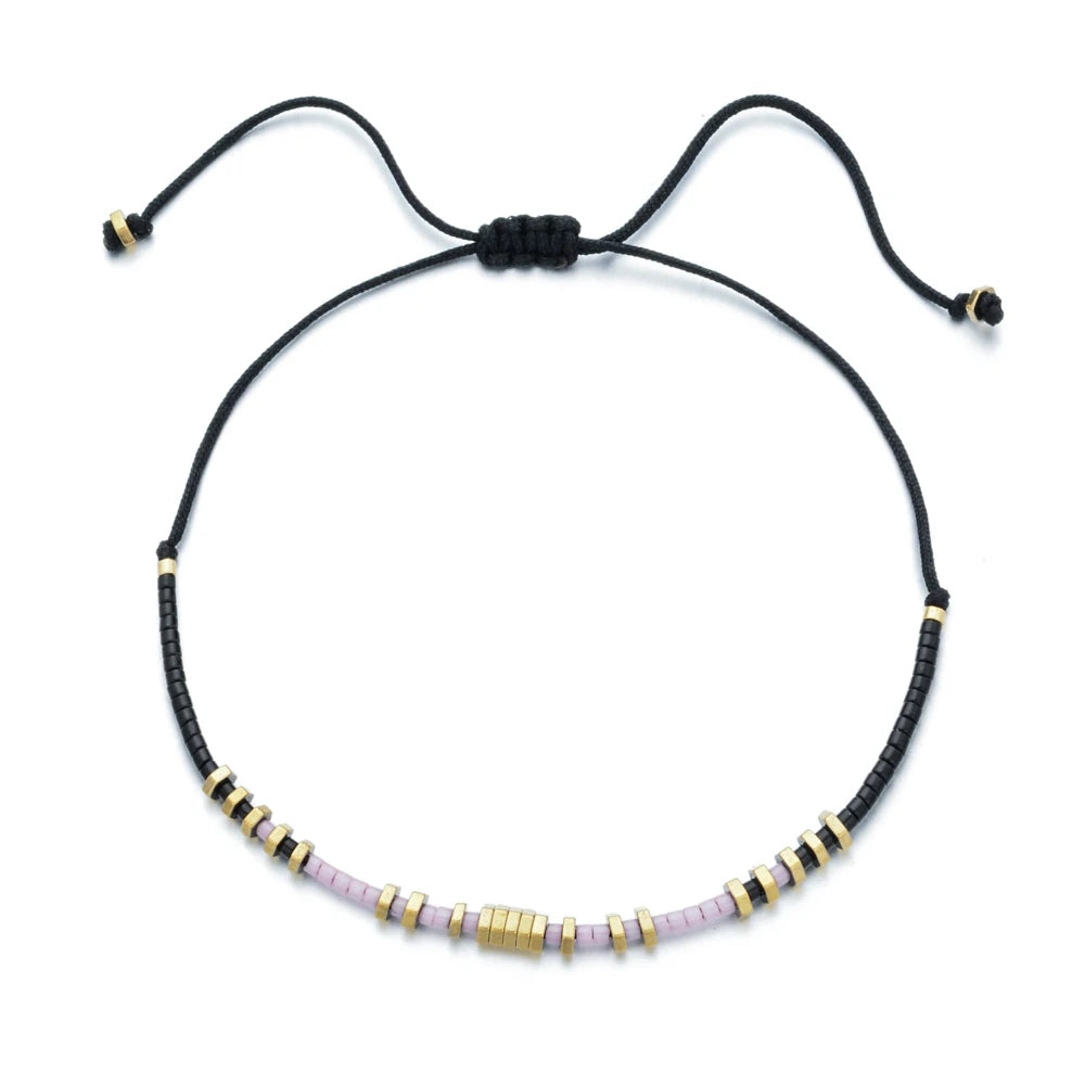Trendy Miyuki Seed Beaded Bracelets Metal Friendship Bracelets Adjustable Wrap Bracelet Charms Boho Bracelet Bangles