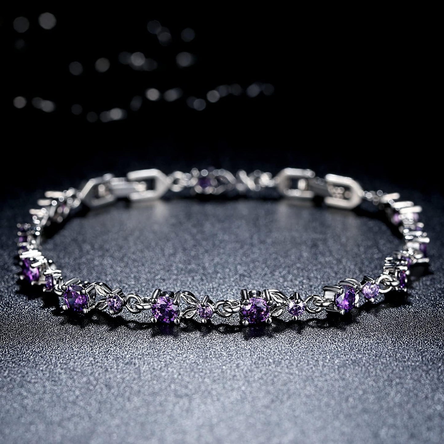 White Gold Plated 3Mm CZ Classic Tennis Wedding Bracelets for Brides Cubic Zirconia| White Gold Bracelets for Women | Size 6.5-8 Inch