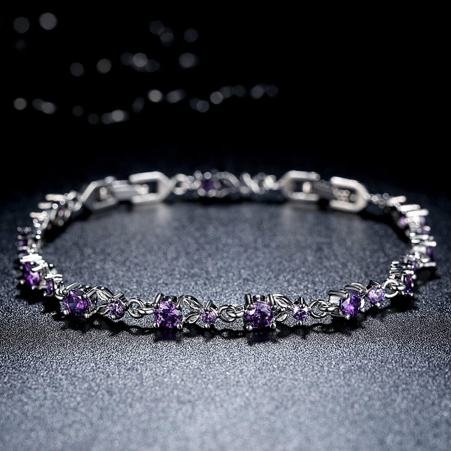 White Gold Plated 3Mm CZ Classic Tennis Wedding Bracelets for Brides Cubic Zirconia| White Gold Bracelets for Women | Size 6.5-8 Inch