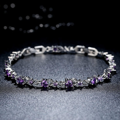 White Gold Plated 3Mm CZ Classic Tennis Wedding Bracelets for Brides Cubic Zirconia| White Gold Bracelets for Women | Size 6.5-8 Inch