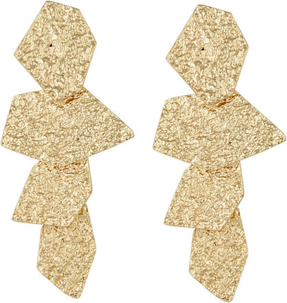 Women Irregular Geometric Dangle Earrings Gloden