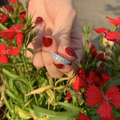 Anniversary Ring for Women Wedding Bands for Her 925 Sterling Silver Rings Eternity Promise Cubic Zirconia