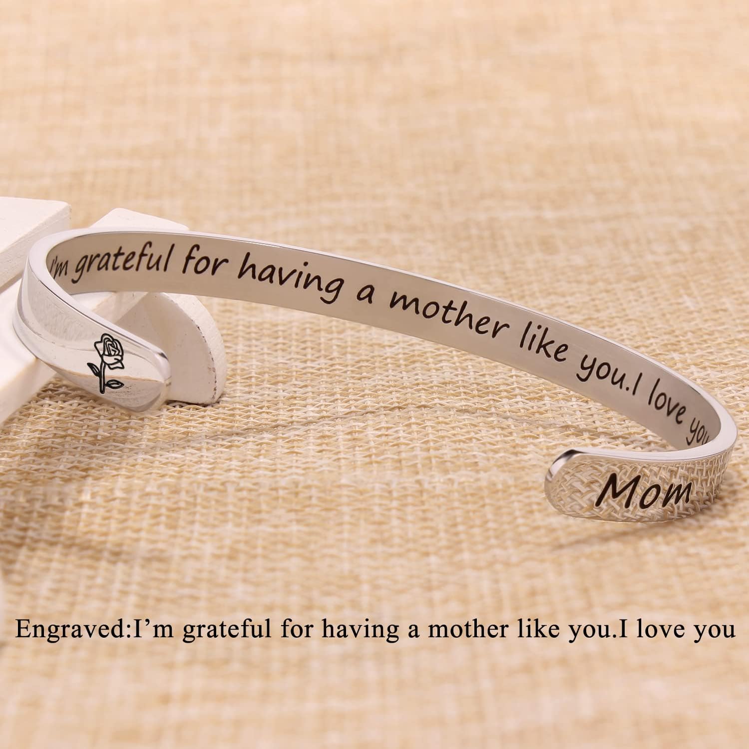 Bracelets for Women Mothers Day Bracelet Gifts from Daughter Inspirational Gifts for Women Graduation Gifts for Her Motivational Birthday Cuff Bangle Friendship Personalized Mantra Jewelry…