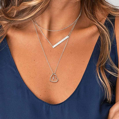 Heart Initial Necklaces for Girls Teen Women, 14K Gold Plated Cubic Zirconia Heart Pendant Necklace, Dainty Initial Heart Necklace Letter a - Z Jewelry Gifts for Girls Women