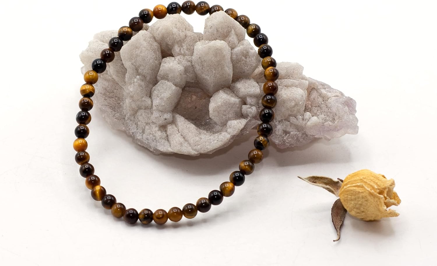 4Mm Smooth round Tiger'S Eye Stretch Bracelets in Various Lengths (6.5, 7, 7.5, 8 Inches) for Women, Men or Friend, Stackable Protection Stone Bracelet Perfect for Everyday Wear W