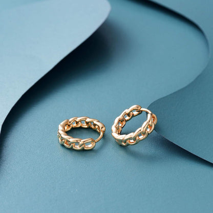 Gold Hoop Earrings for Women 18K Gold Plated Huggie Earrings Handmade Simple Minimalism Hoop Hypoallergenic Earrings for Everyday Jewelry