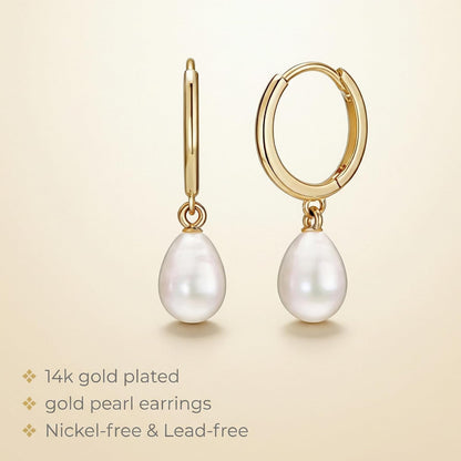 Gold Huggie Small Hoop Earrings 18K Gold Plated Crystal Drop Dangle Earrings for Women