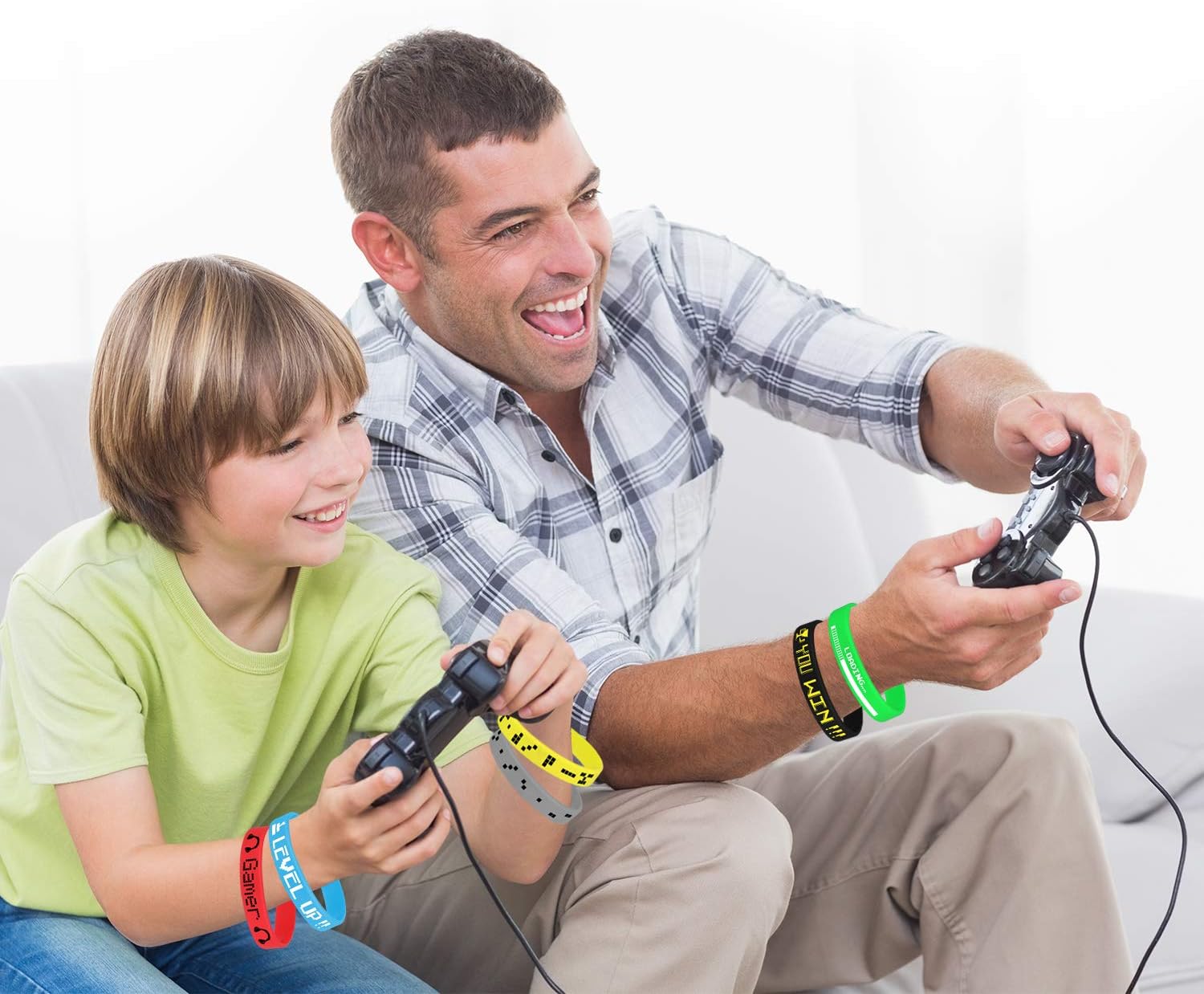 36 Pcs Video Game Silicone Wristbands Game Party Supplies for Birthday Party Baby Shower Party Favors, 6 Styles