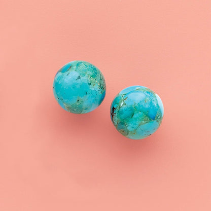 Gemstone Stud Earrings in 14Kt Yellow Gold