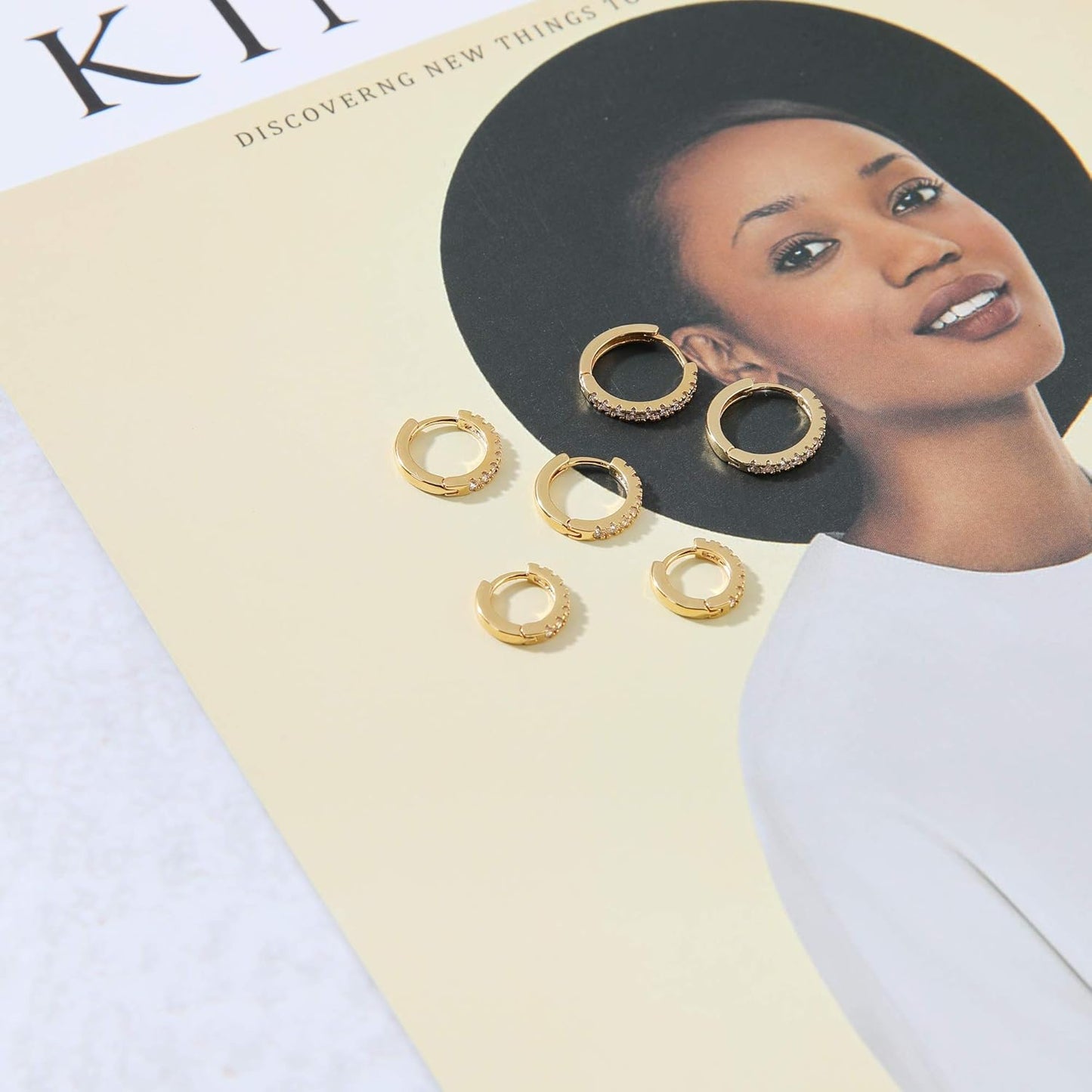 3 Pairs Small Hoop Earrings Tiny Cartilage Earrings for Women Cubic Zirconia Earrings Huggie Hoop Ear Piercing Earrings for Men 8Mm 10Mm 12Mm
