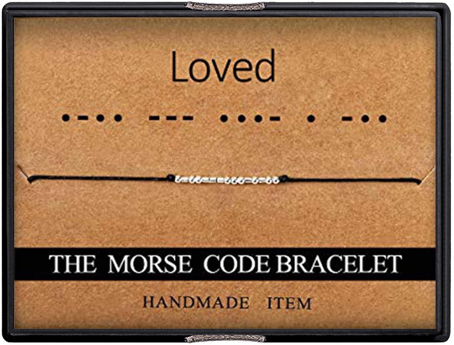 Morse Code Bracelets, Inspirational Morse Code Family Gifts, Secret Message Friendship, Ajustable Couples Bracelet Jewelry for Women Men