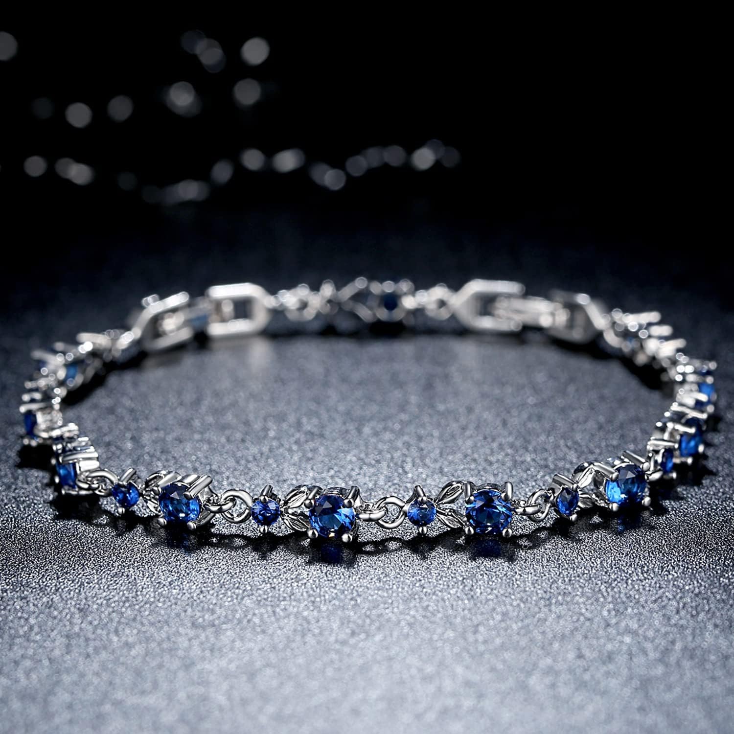 White Gold Plated 3Mm CZ Classic Tennis Wedding Bracelets for Brides Cubic Zirconia| White Gold Bracelets for Women | Size 6.5-8 Inch