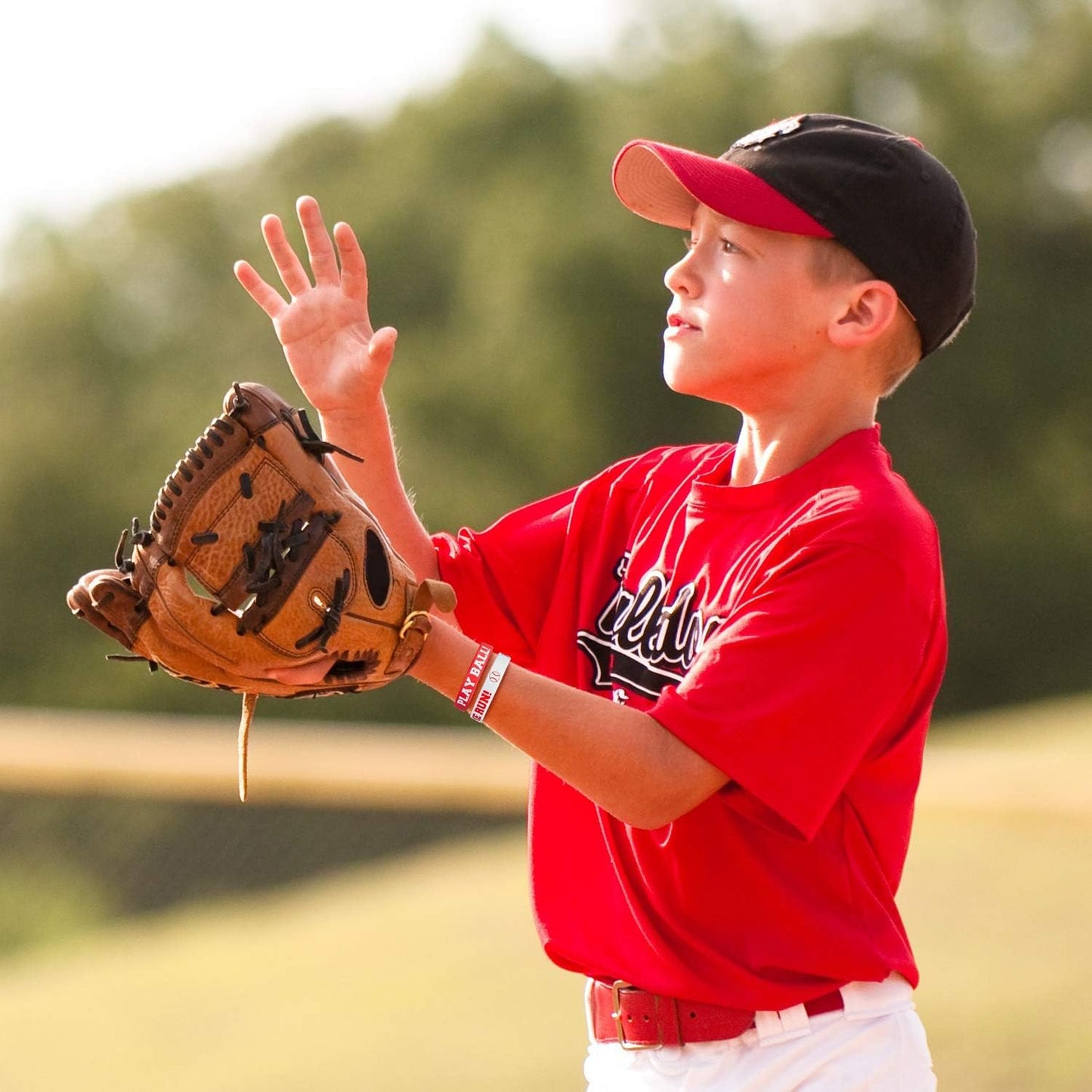 Baseball Silicone Rubber Bracelets Baseball Wristbands for Gifts Party Favors (24 Pieces)