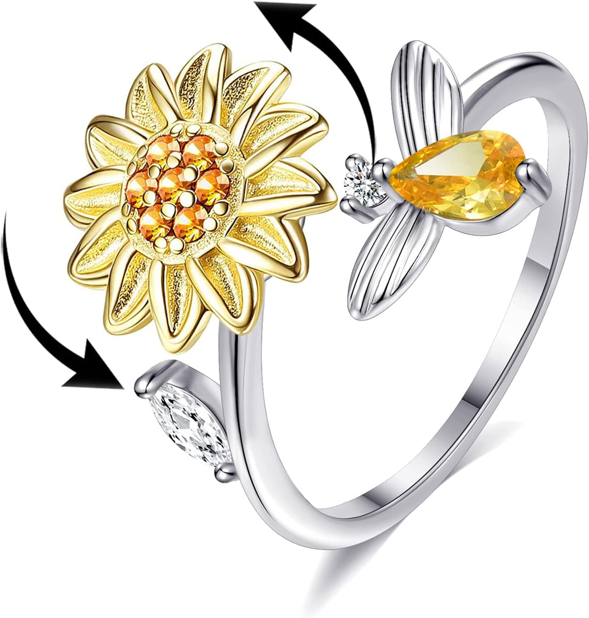 Rotatable Anxiety & Fidget Spinner Ring