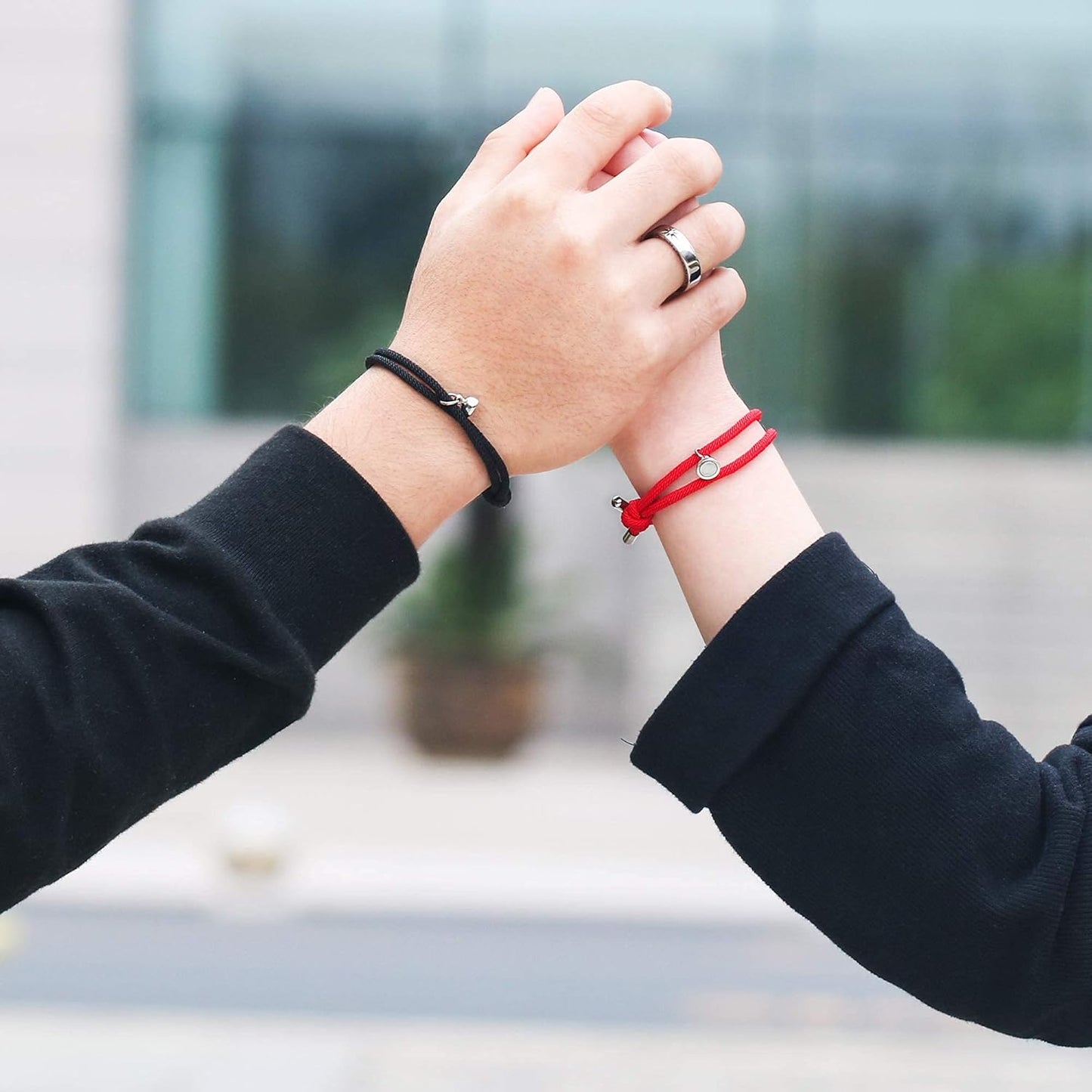 2Pcs Couples Bracelets for Women Men, Matching Bracelets for Couples, Matching Heart Bracelets for Boyfriend Girlfriend Best Friend