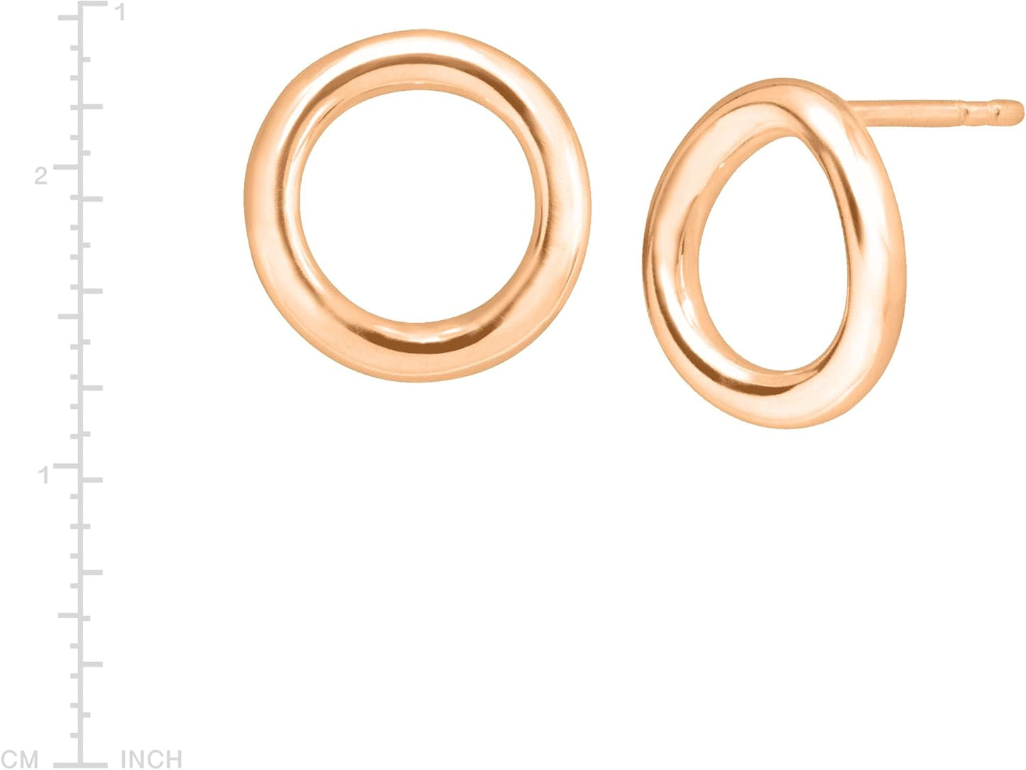 'Karma' Open Circle Stud Earrings in Sterling Silver