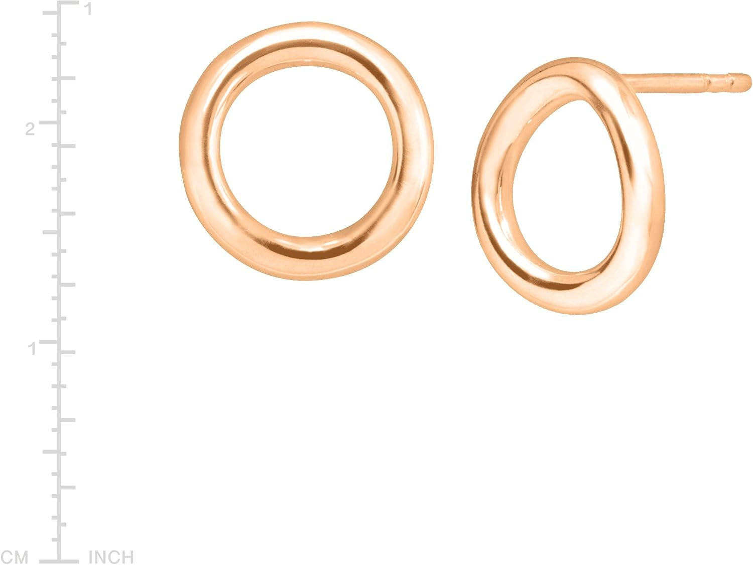 'Karma' Open Circle Stud Earrings in Sterling Silver