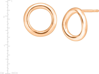 'Karma' Open Circle Stud Earrings in Sterling Silver